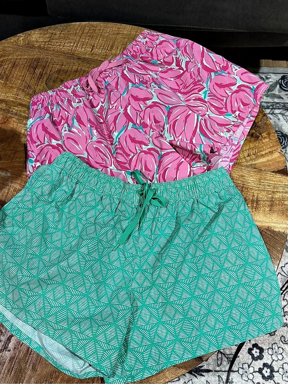 Lauren James Geometric Skort in Green & Pink Size Medium